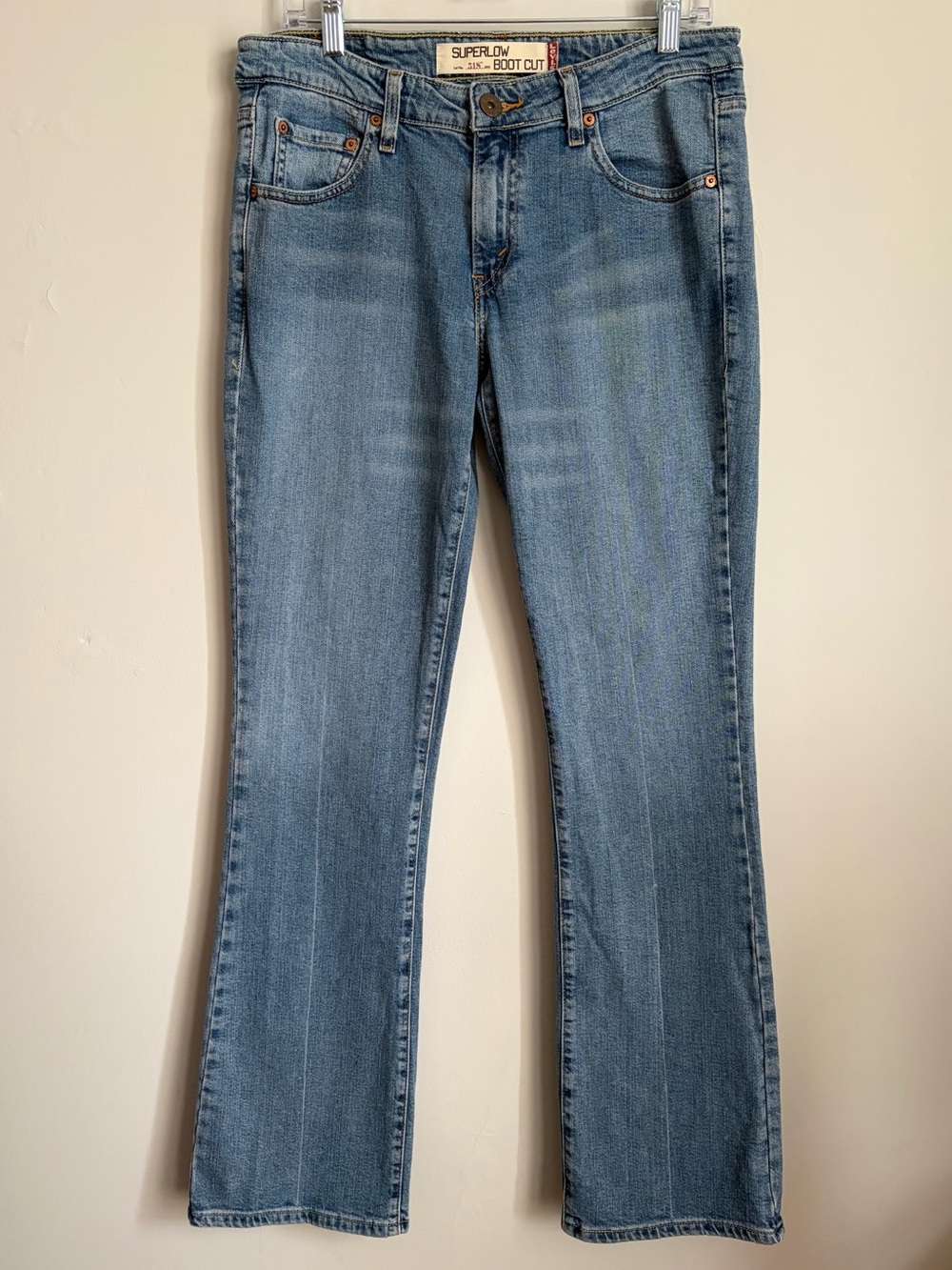 Levi’s Superlow Boot Cut Jeans Vintage Y2K Low Rise Medium Wash Size 11
